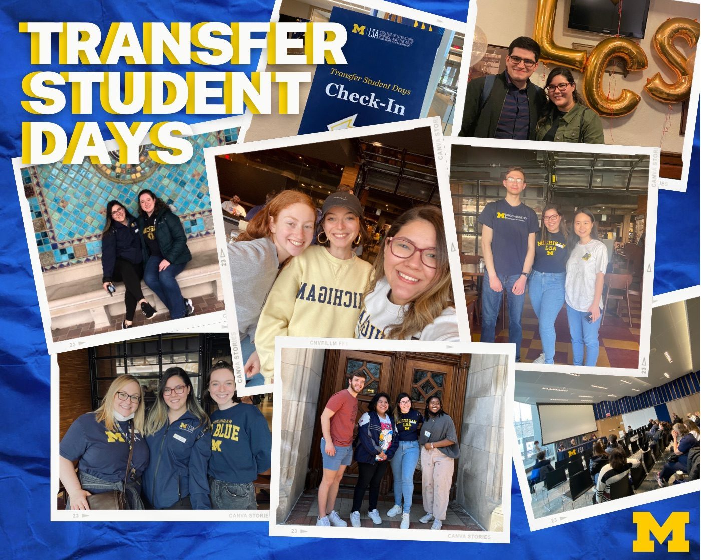 LSA Transfer Student Days photo collage recapping the event.